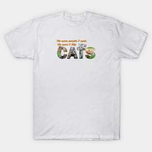 I more people I meet the more I like cats - kittens oil painting word art T-Shirt